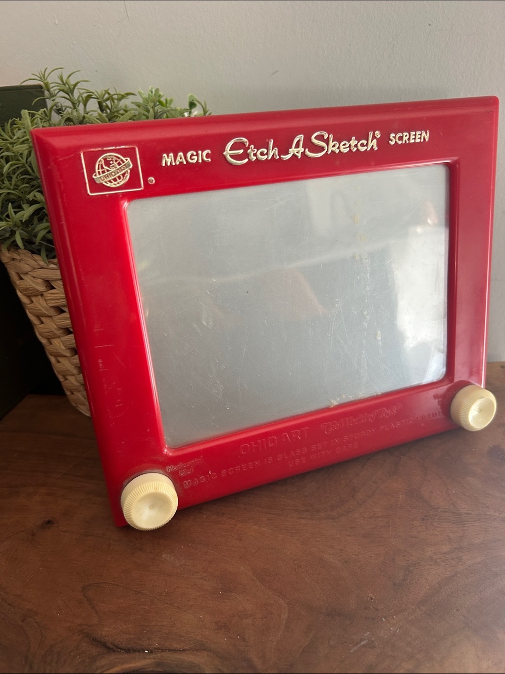 Etch A Sketch Classic Red Magic Screen Ohio Art 1980s Toy